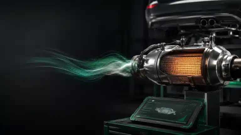 Filtro DPF durante una regeneración controlada con equipo de diagnosis
