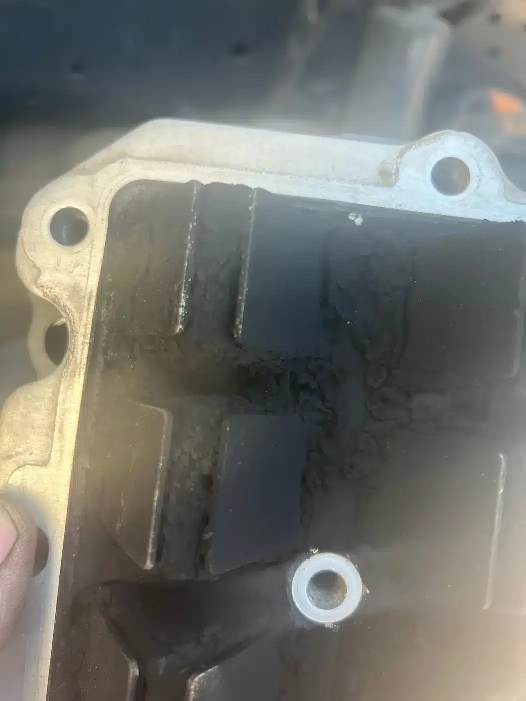 Conjunto EGR de MAN antes de la limpieza con Ceramic Clean+