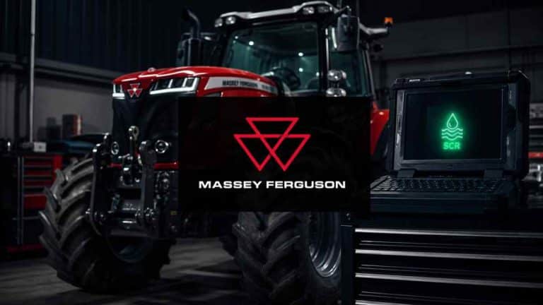Tractor Massey Ferguson con aviso AdBlue y sistema SCR