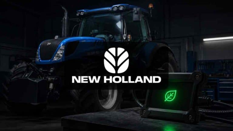 Tractor New Holland con aviso AdBlue y sistema SCR
