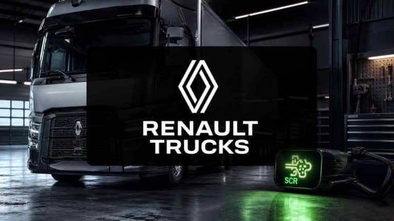 Camión Renault Trucks con aviso AdBlue y sistema SCR